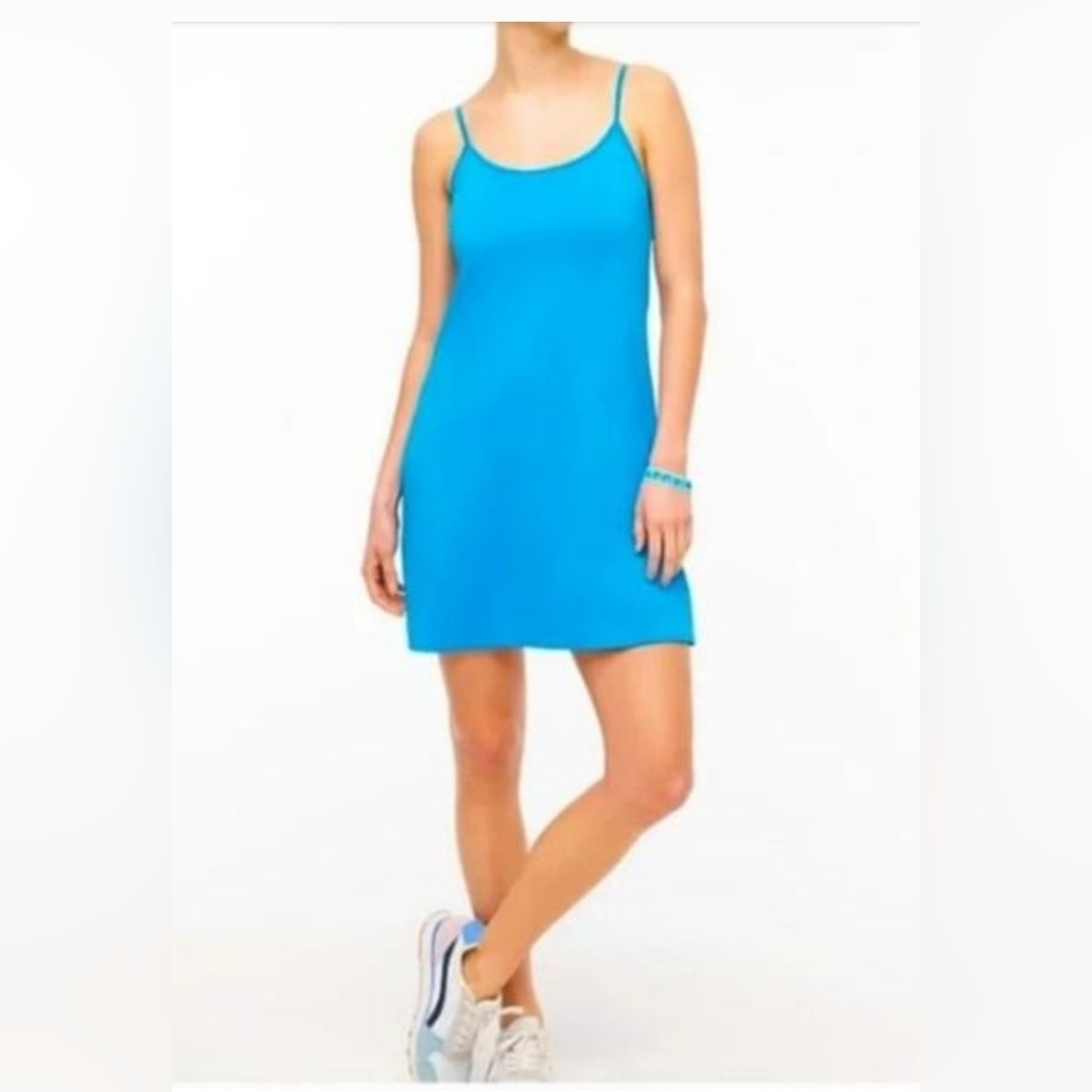 J. Crew Bright Turquoise Mini Slip Dress